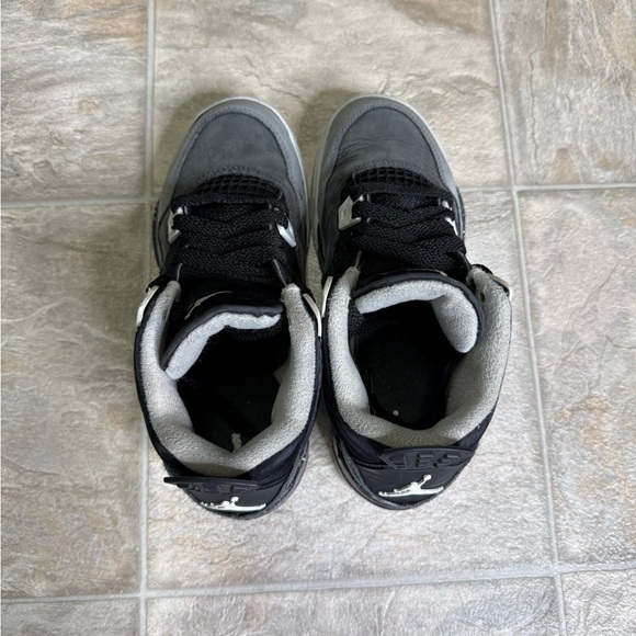 Air Jordan 4 Retro Fear PS Boys Shoe Size 2Y Gray FV4537-002 Preowned - Picture 5 of 7